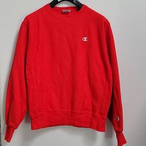 Champion crew neck sweatshirt, red, size M